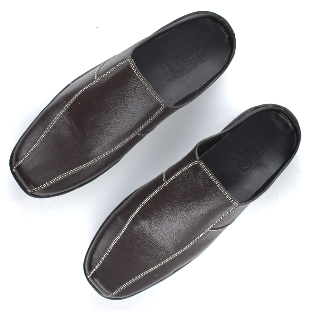 Sandal Slop Pria Bustong Kulit Asli Original Handmade Moralist M.AR05