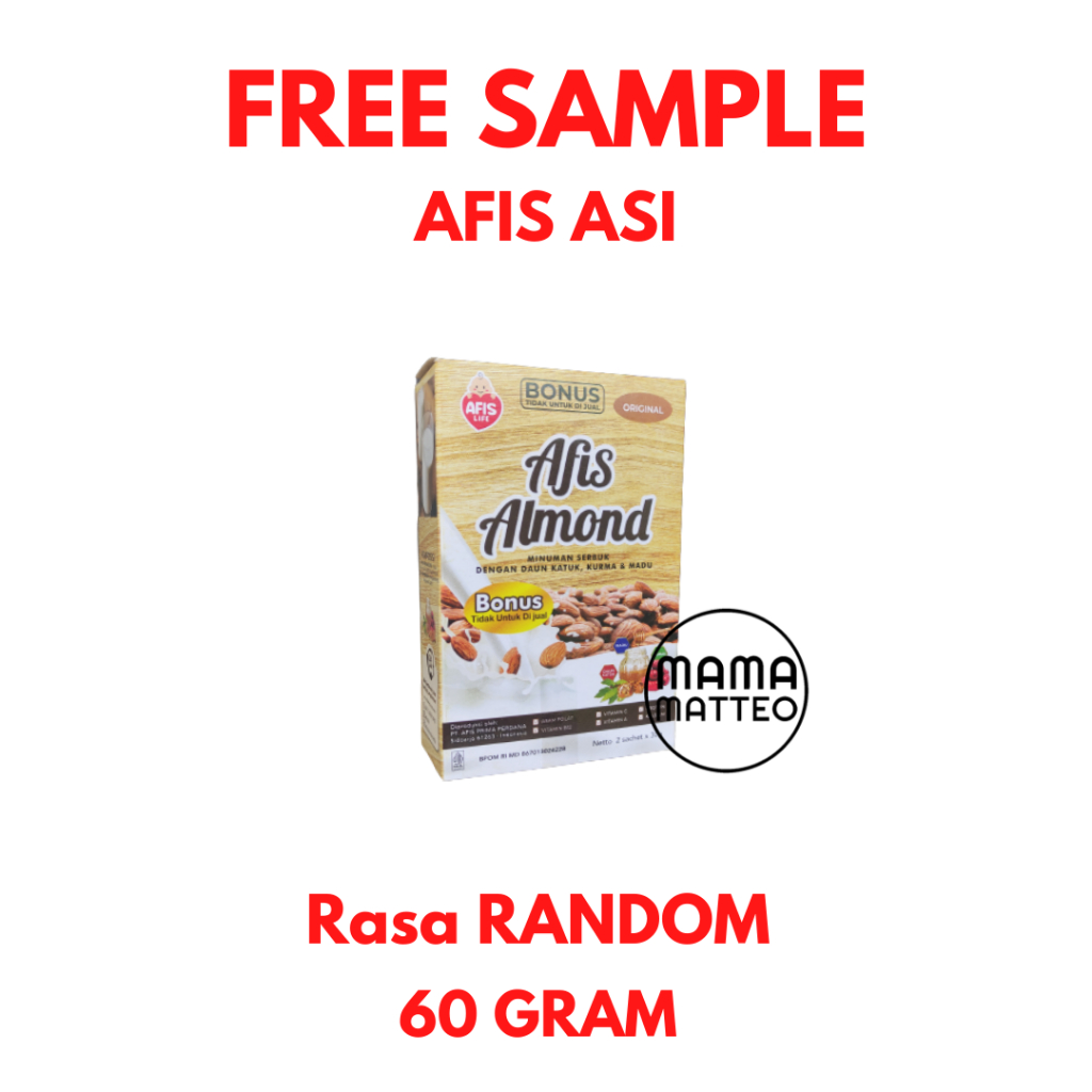 SUSU AFIS ALMOND / Pelancar ASI Booster / Kacang Almond Daun Katuk Kacang Hijau Kedelai 200gr / AFIS BANDUNG