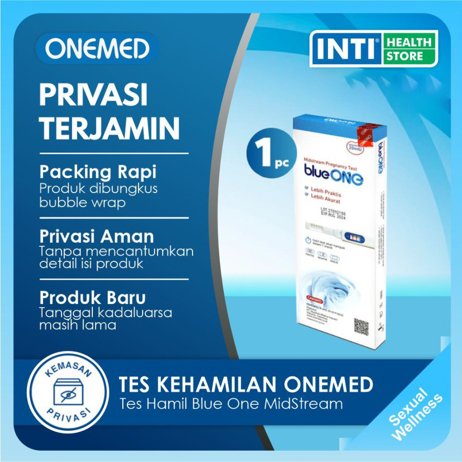 Onemed | Tes Hamil Blue One MidStream Isi 1 | Tes Kehamilan Onemed