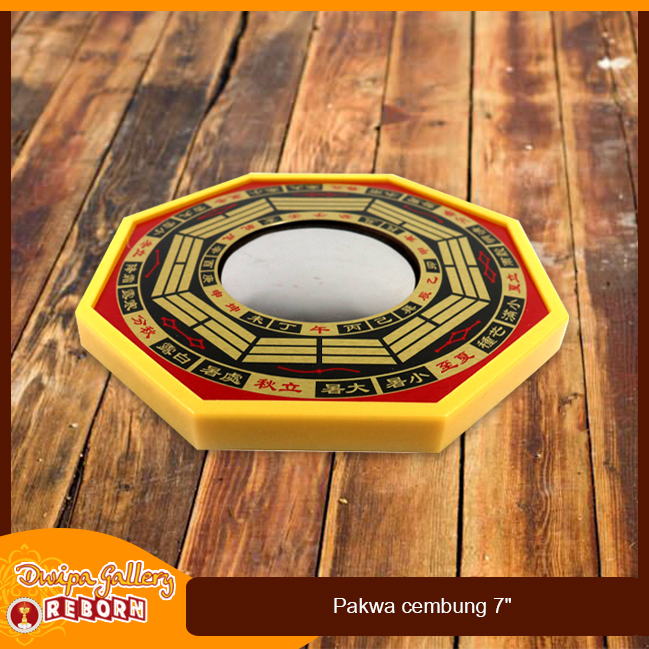 Kaca Cermin Fengshui Pat Kua Pakua / Ba Gua Segi Delapan Cembung 7&quot;