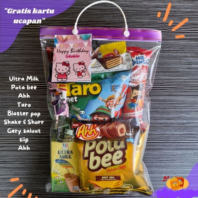 Hampers Snack Ulang Tahun Anak / Bingkisan Paket Ultah ( Paket Istimewa )