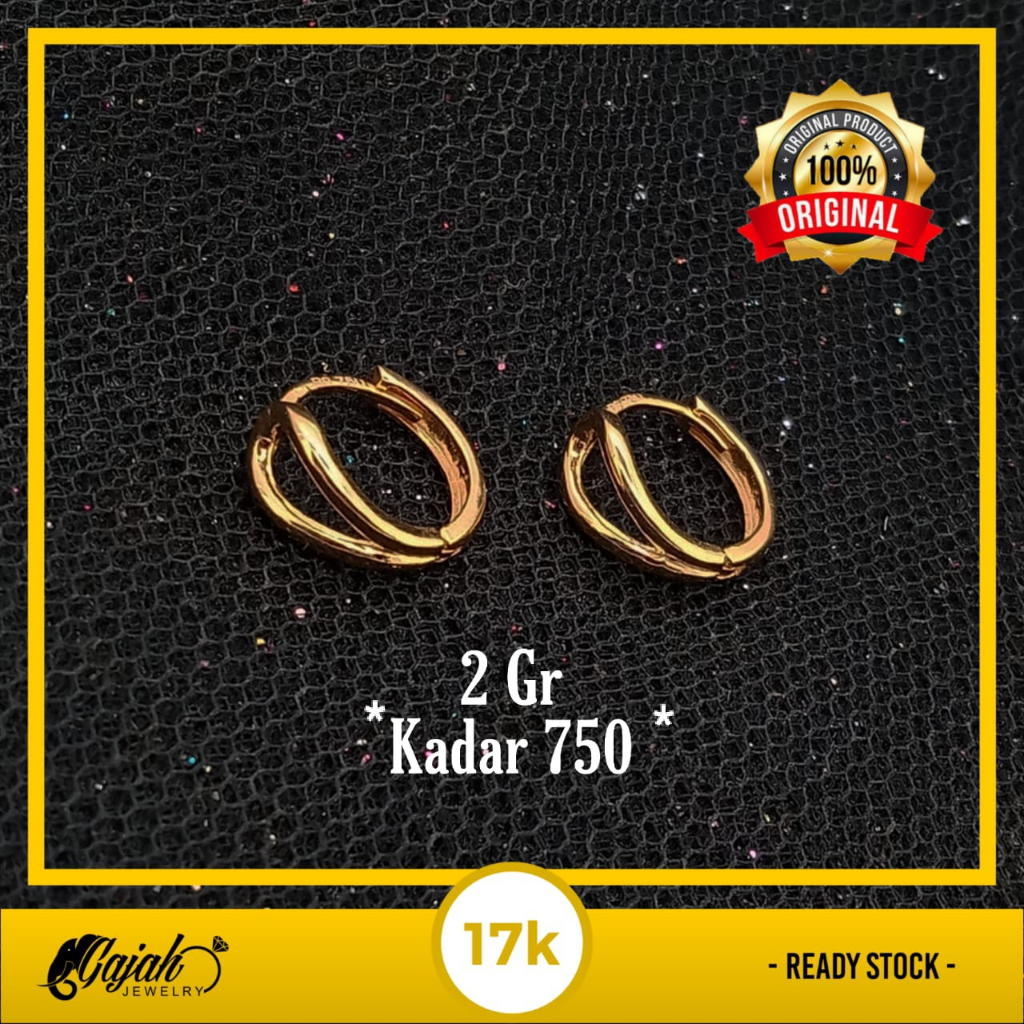 Anting Emas 17K - 2 Gr Kadar 750 - 4857