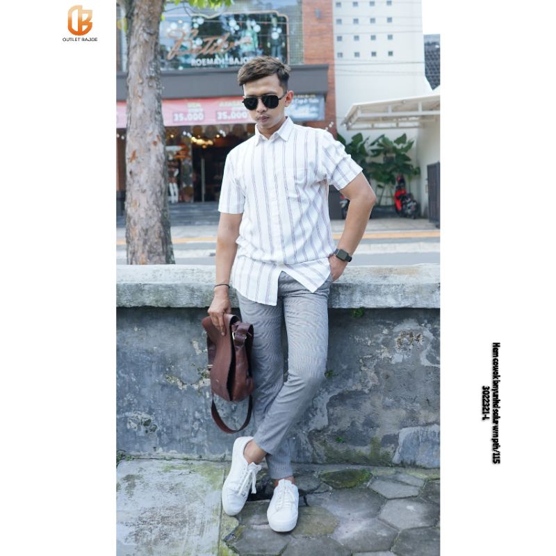 BAJOE- Hem kemeja Cowo Pria B&Y Unlimited Branded sisa eksport