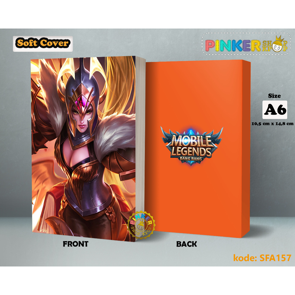 

(SFA157) Pocket Note Mobile Legends Freya War Angel Softcover A6/A5 Buku Tulis catatan Notes Agenda Planner Jurnal