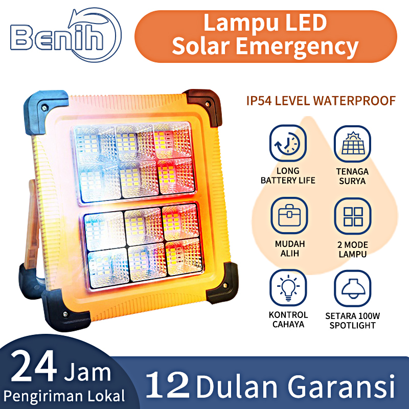 [Ready] BENIH Tenda luar berkemah lampu pasar malam lampu lantai portabel luar lampu Solar Emergency/Power Sel Surya/Lampu Panel/Professional Solar Emergency Light/Lamp Stand