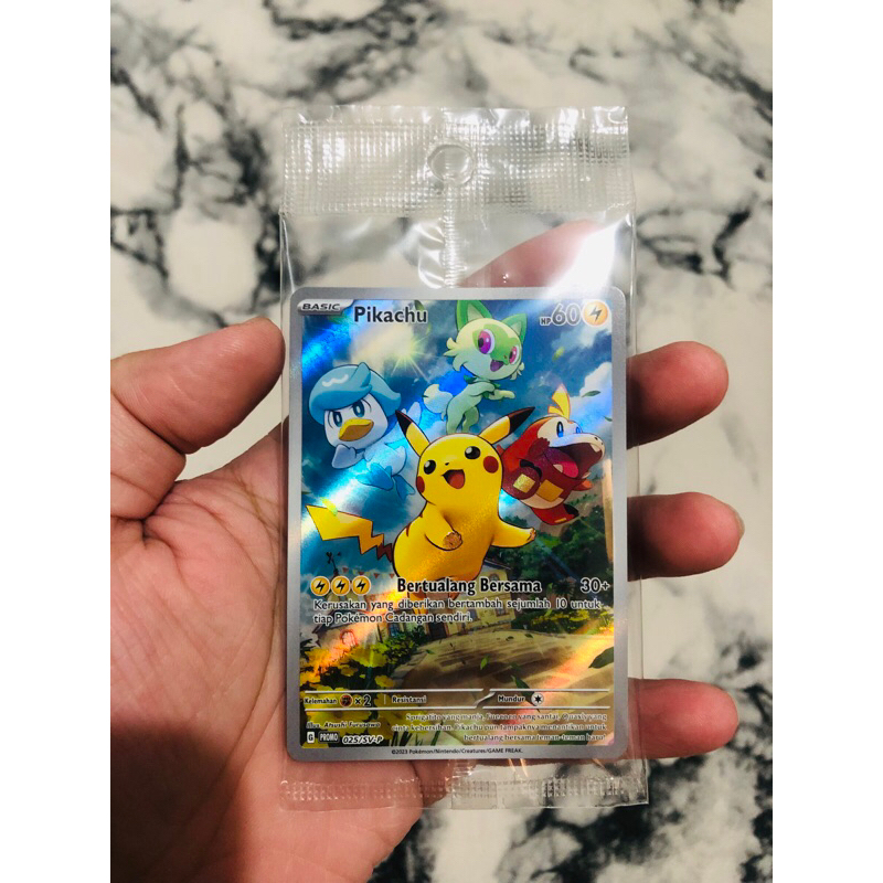 Kartu Pokemon TCG Pikachu Fuecoco Sprigatito Quaxly Starter Paldean INDONESIA Promo Sealed Scarlet &