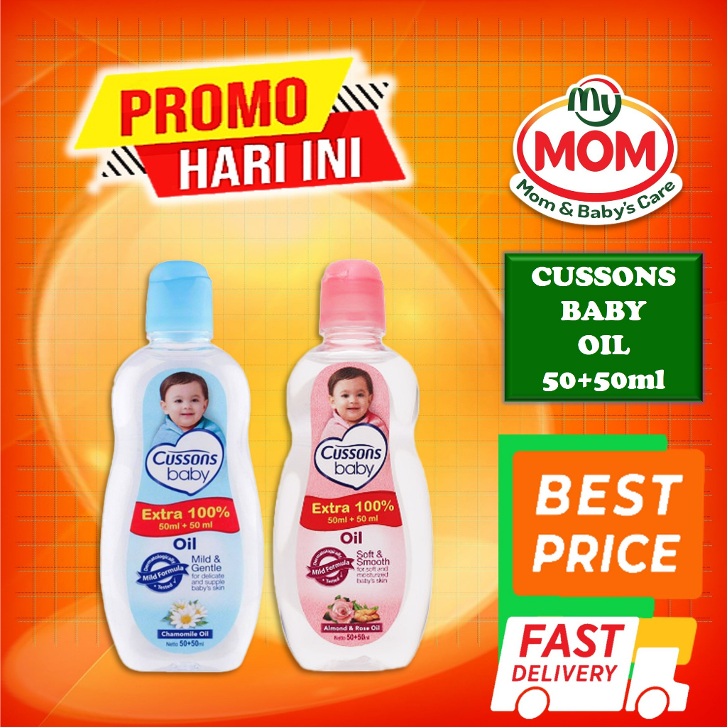 [BPOM] Cussons Baby Oil 50ml+50ml / Cusson Baby Oil 35ml +15ml / MY MOM