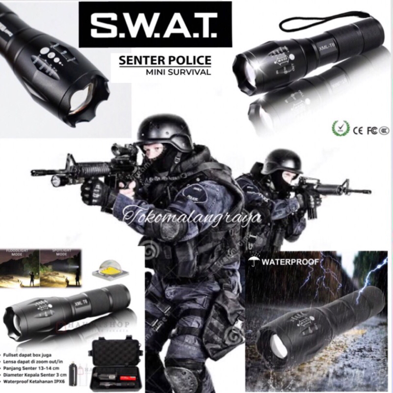 senter led police swat/senter swat t6/senter led xml t6