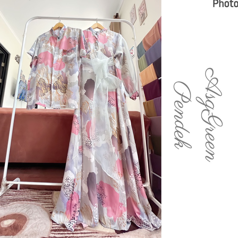 JULIETE PADDLEPOP Set Couple DIORSILK ORI PRINTING Terbaru  Gamis Koko Lebaran