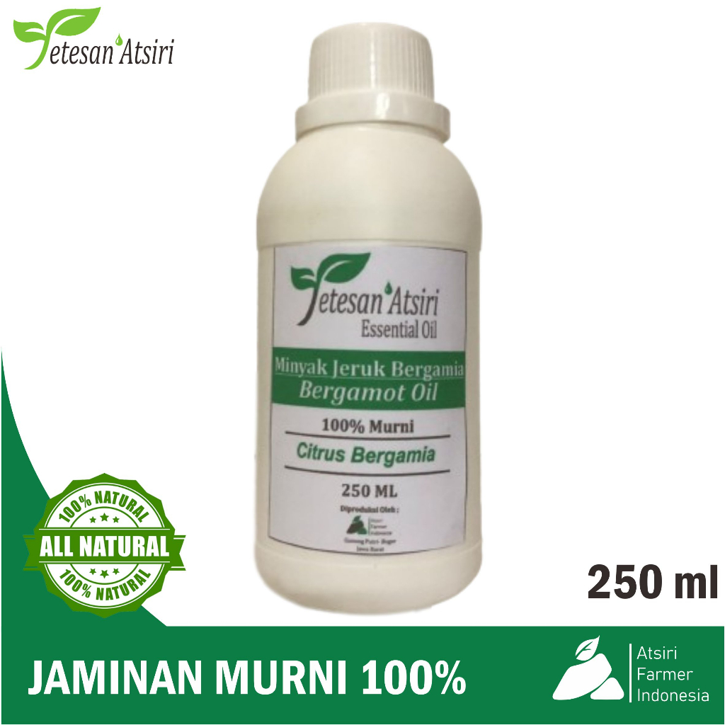 250ml minyak atsiri jeruk bergamot murni pure essential oil esensial  essensial aromatherapy aromaterapi diffuser humidifier burner