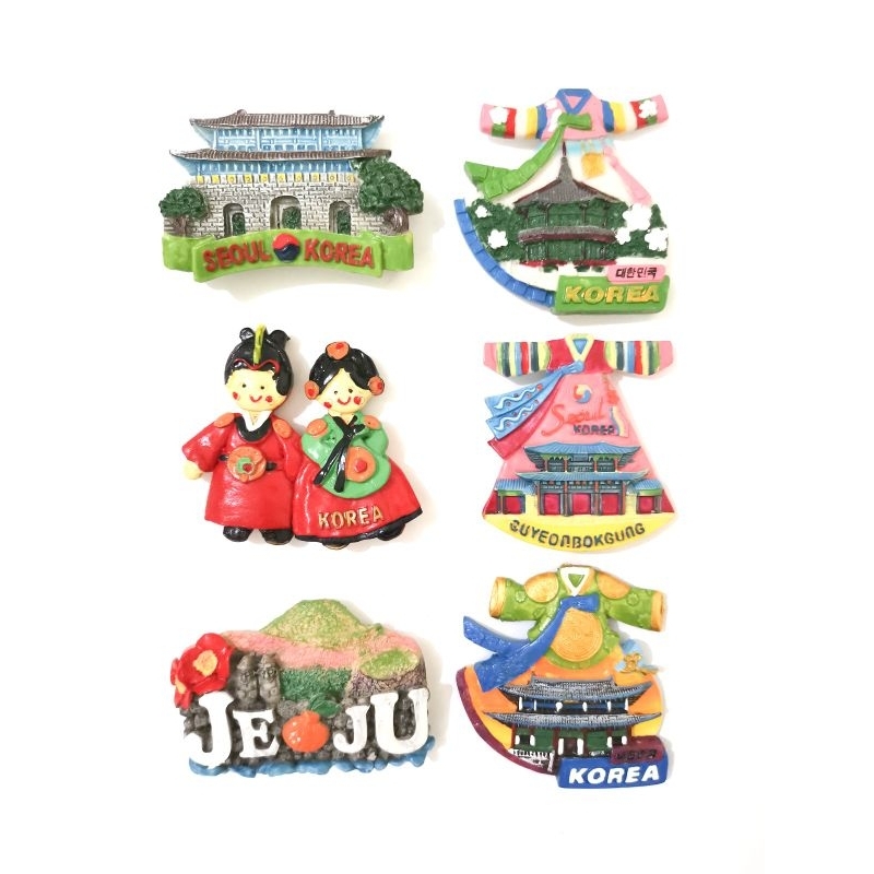 souvenir korea hanbok magnet kulkas korea jeju korea couple korea istana korea