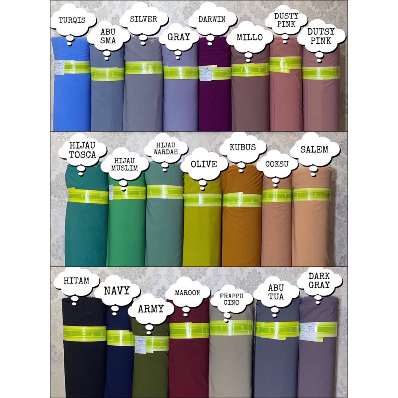 {PREMIUM} KAIN WOOLPEACH / WOLFIS ORIGINAL POLOS PER-0.5M TERMURAH MONALISA PREMIERE GROSIR KAIN WOLPIS WOOLPEACH ORIGINAL PREMIUMM