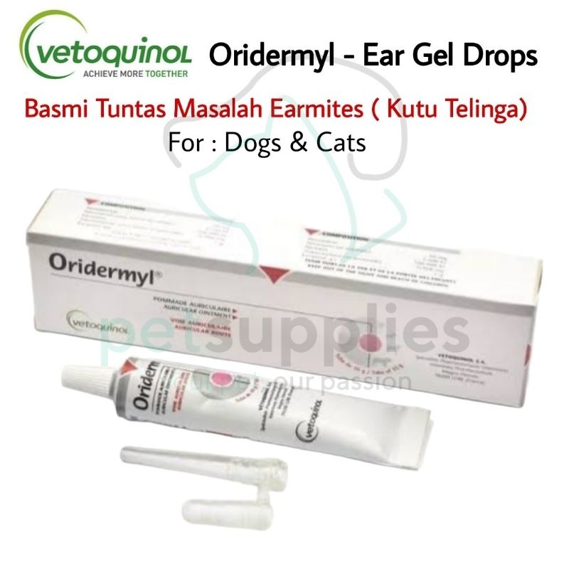 ORIDERMYL obat kutu telinga anjing kucing ORIGINAL Vetoquinol (FRANCE)