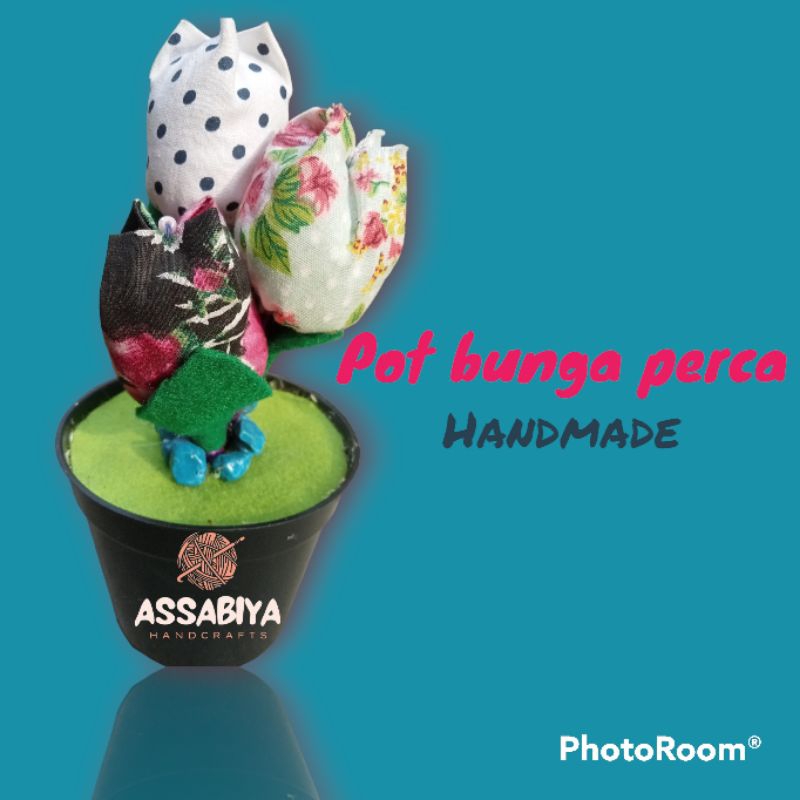 pot bunga perca handmade || Pot bunga plastik||