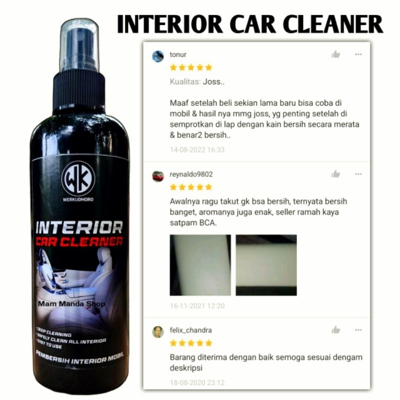 Pembersih Interior Mobil / Jok plafon karpet dasboard doortrim / Interior Car Cleaner