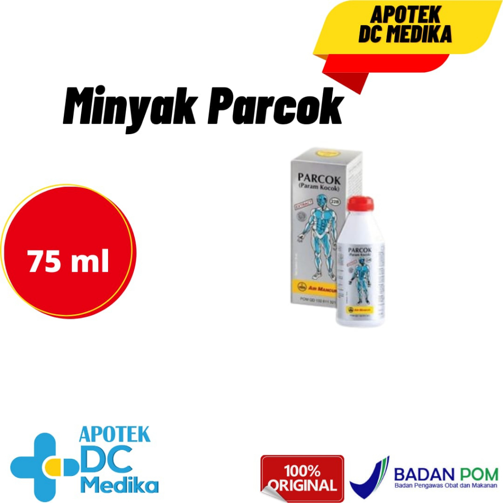 MINYAK PARCOK 75ML/PAREM/KOCOK/NYERI/PEGAL LINU