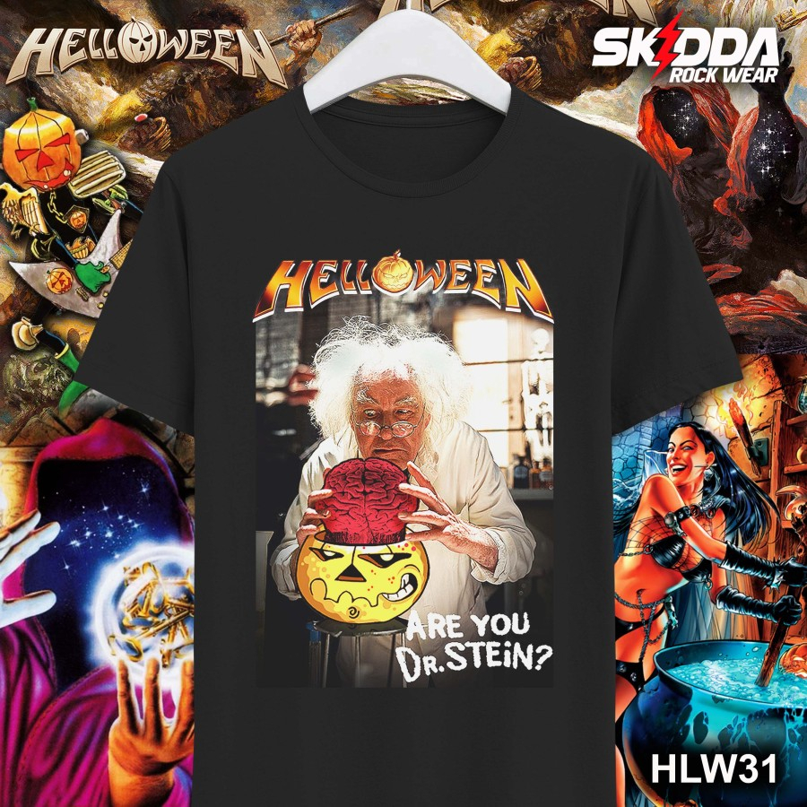 T Shirt Kaos Band Rock HELLOWEEN – Are You Dr. Stein - Premium Black NSA