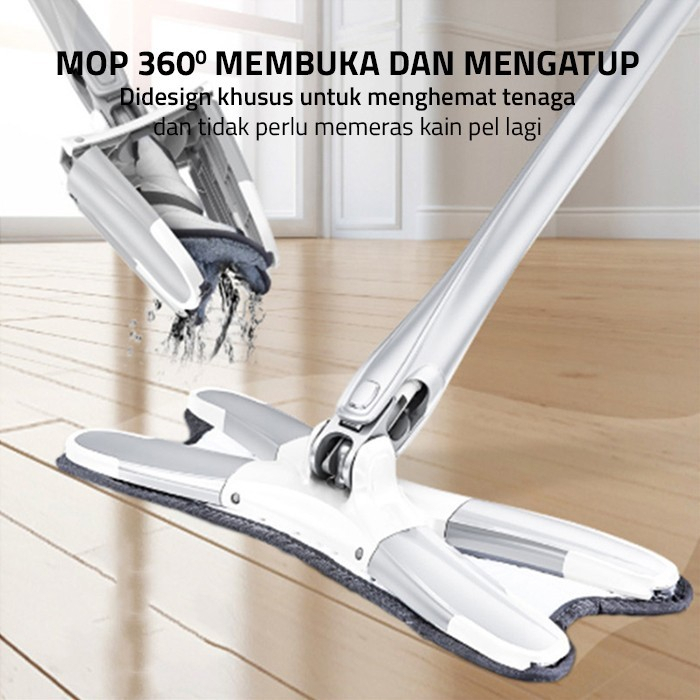 [ASS] Pel Otomatis Microfiber X - Shape - Ultra Mop Flat Mop