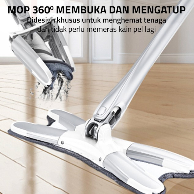 Alat Pel Otomatis kain microfiber X - Shape - Ultra Mop Flat Mop