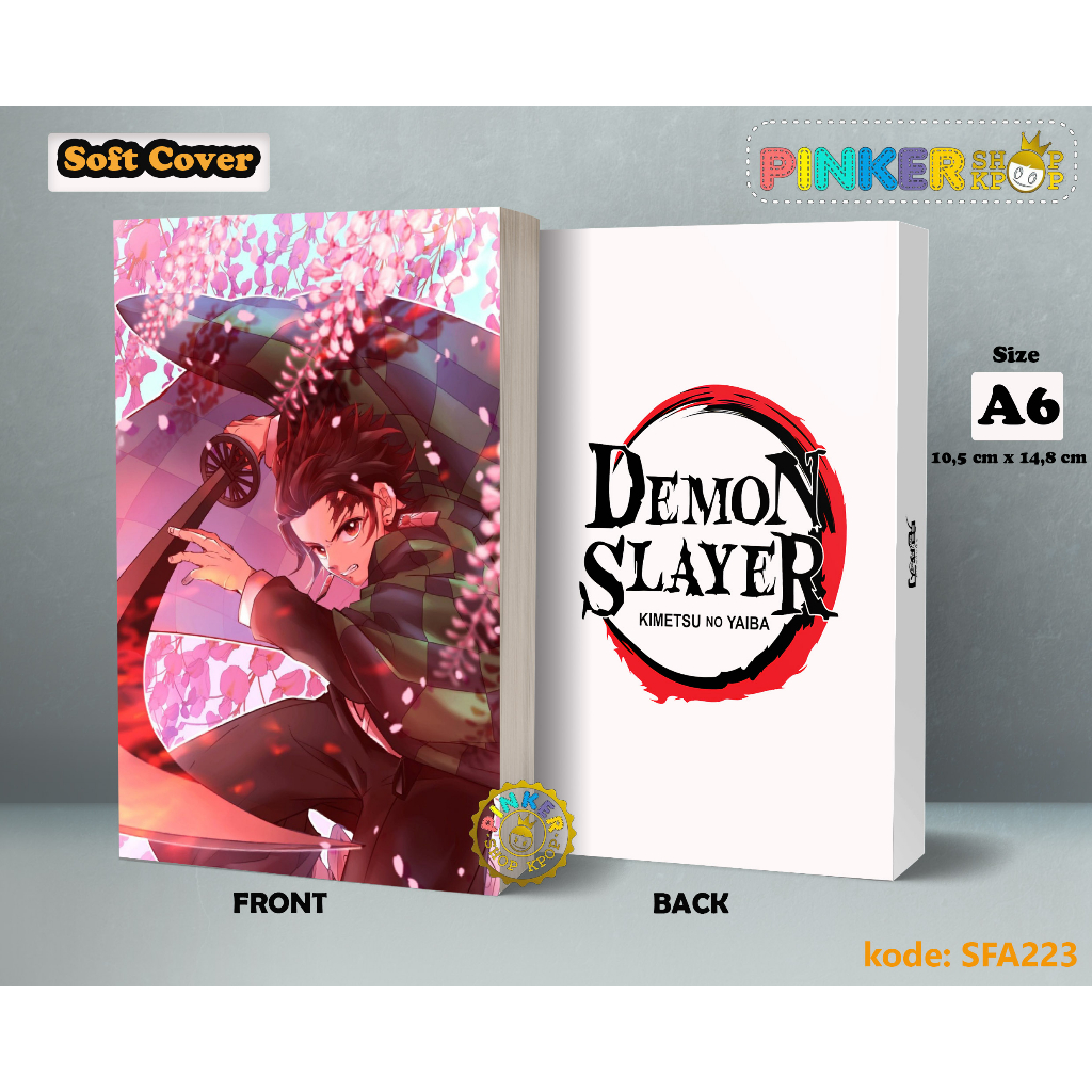 

(SFA223) Pocket Note Anime DEMON SLAYER 04 Softcover A6/A5 Buku Tulis catatan Notes Agenda Planner Jurnal
