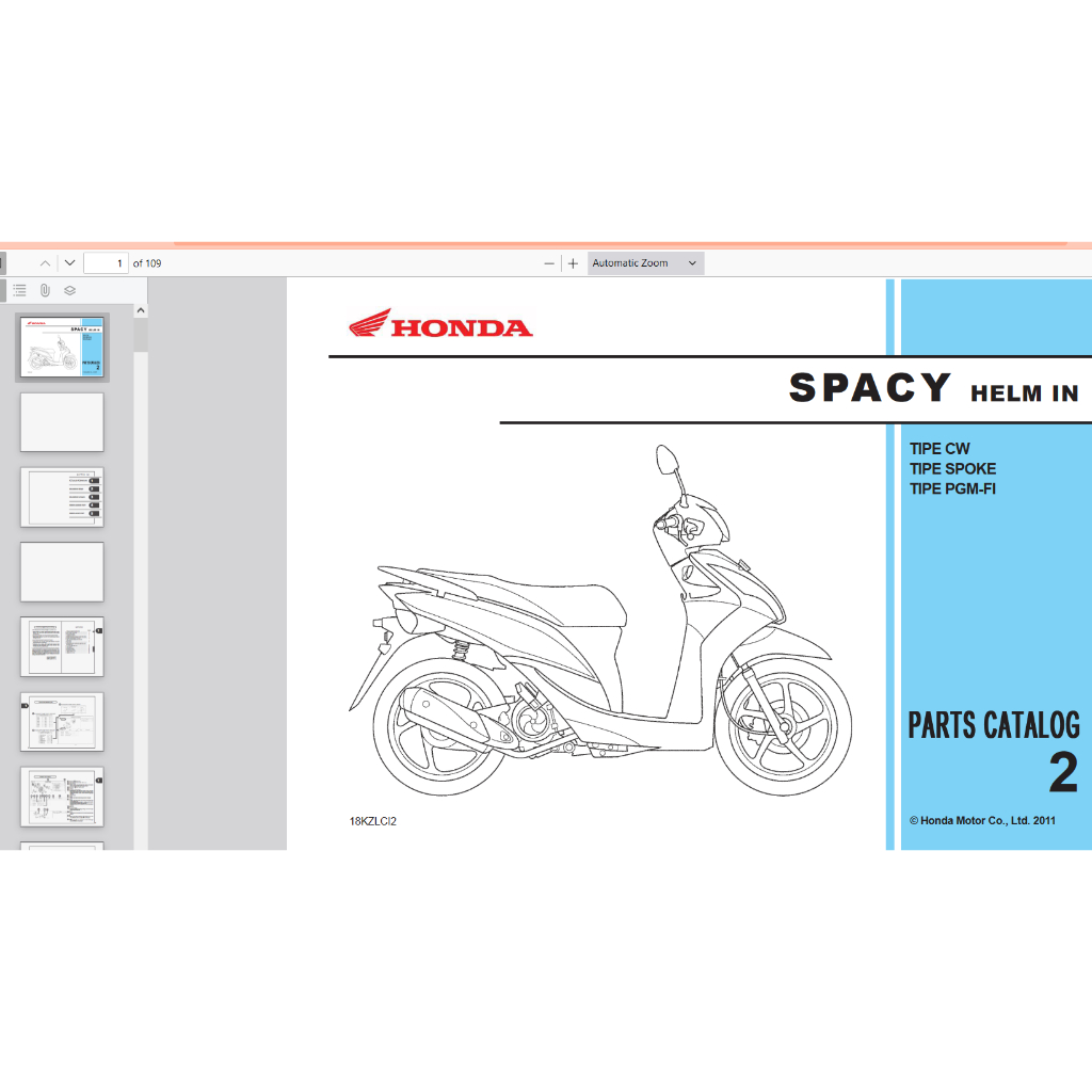 motor Honda-Spacy-FI Buku Parts Catalogue Copian Honda Katalog-Suku-Cadang-Honda-Spacy-FI