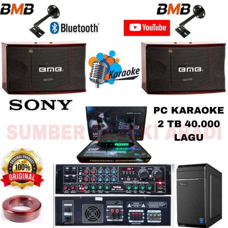 PAKET SOUND SYSTEM KARAOKE BMB 8 INCH PLUS PC 2 TB FC5200