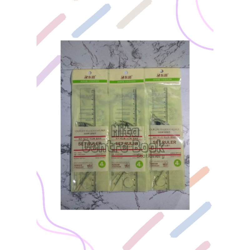 

PENGGARIS 1 SET 4 IN 1 / SET RULLER
