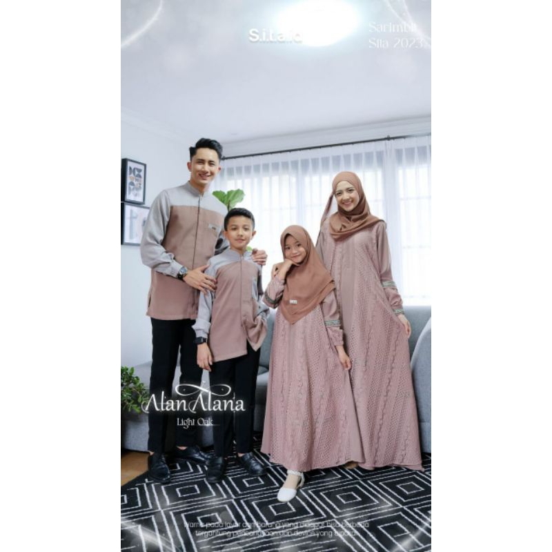 Ready Sarimbit keluarga Alan Alana Light oak by Sita id/famset lebaran