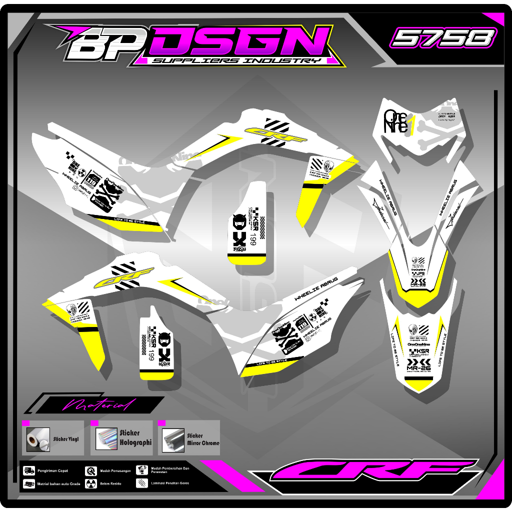 Striping CRF 150L - Stiker Striping CRF 150L - List Variasi Stiker Motor CRF 150L KEREN BP.07
