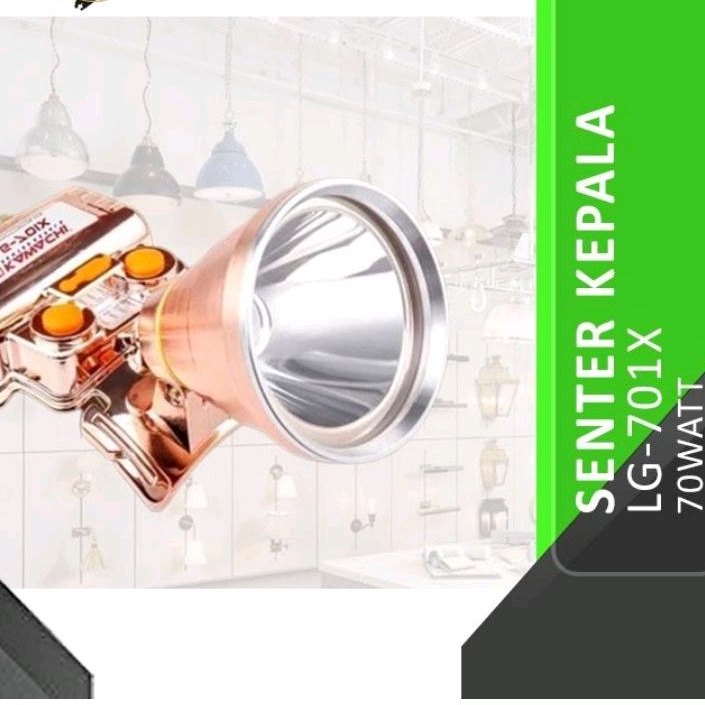 SENTER KEPALA 70WATT SUPER LED LG-701X KAWACHI