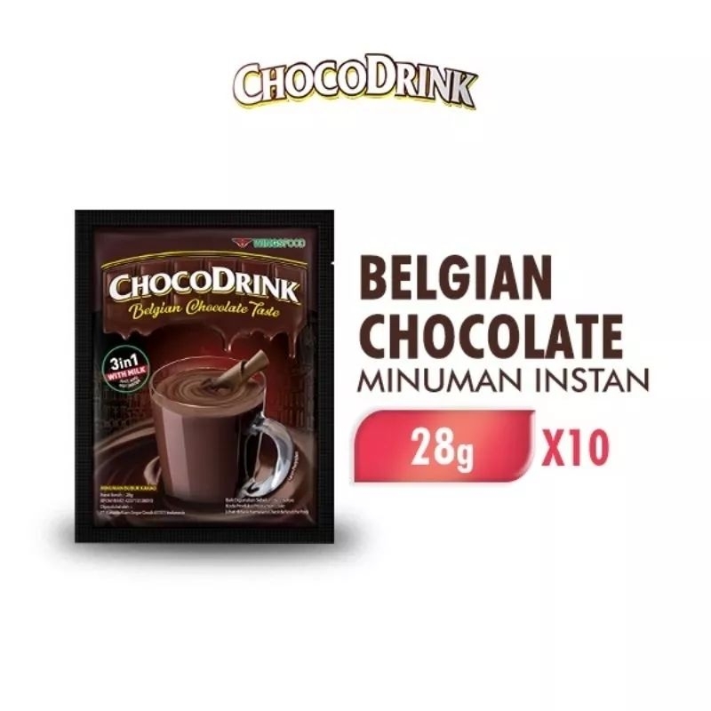 CHOCODRINK BELGIAN CHOCOLATE Minuman Instan 28gr x 10 Sachet