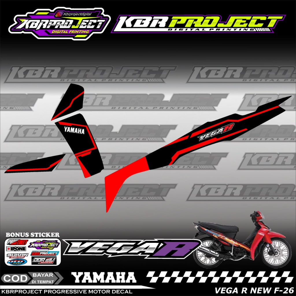 VEGA R NEW STIKER MOTOR KEREN Stiker Striping VEGA R NEW Lis Variasi Stiker Motor YAMAHA Desain Raci