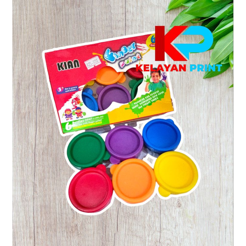 

FINGER PAINT KIAN 6 WARNA 35 Ml NON TOXIC