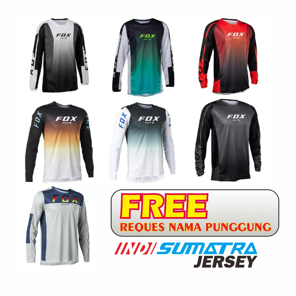 JERSEY Design Fox Sepeda MTB Goes Dewasa Anak Mountain Bike Downhill BMX Lengan Panjang