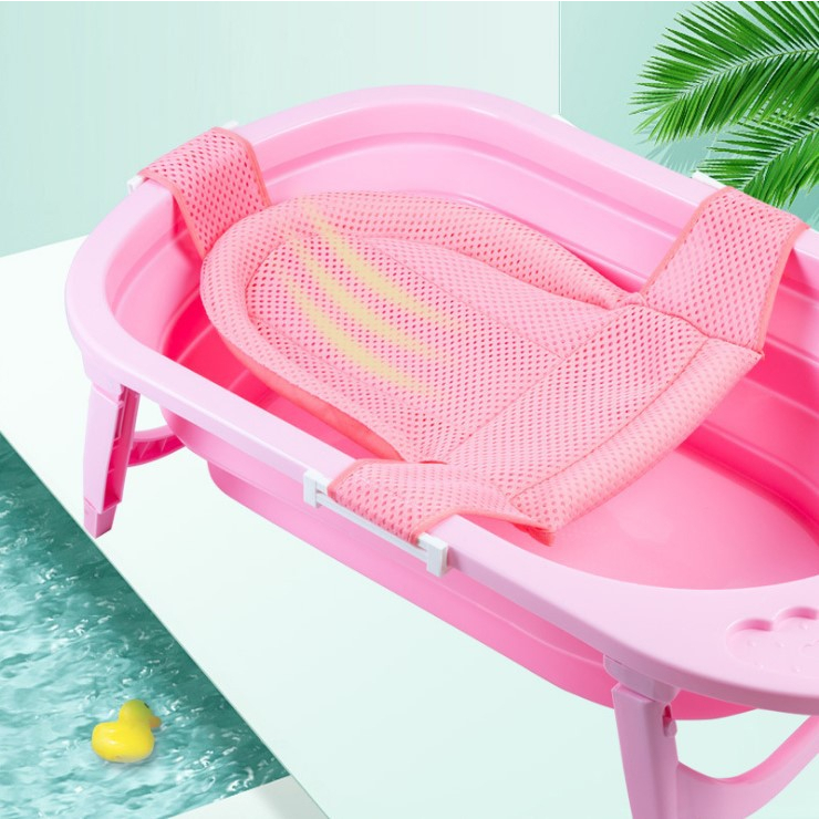 MOGYMOGY HL0471 Jaring Bak Mandi Bayi Anti Slip Anti Tenggelam Baby Bath Helper Alas Mandi Bayi Alas Mandi Jaring Alas Bak Mandi Bayi