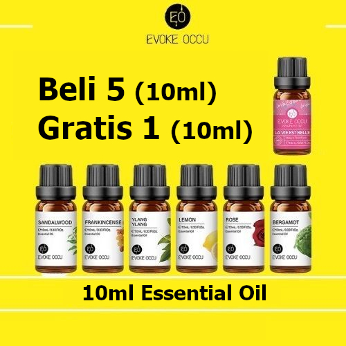 Evoke Occu - 10ml Essential Oil Minyak Aroma Terapi Diffuser Humidifier Natural Relax Fresh Candle Soap Bath Aromatherapy