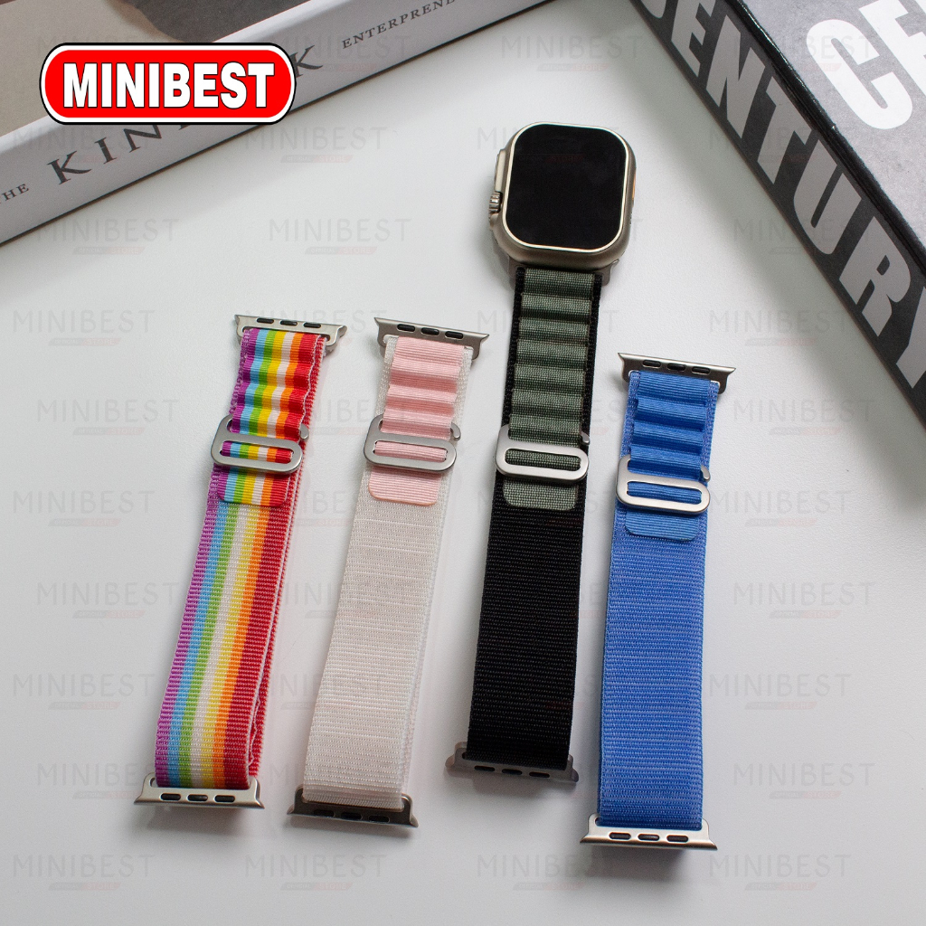 [MB] Strap Smartwatch Nylon Loop 38/40/41/42/44/49mm Watchband Sport Premium