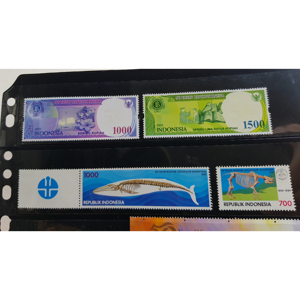 

Perangko Stamps Set Indonesia - 50 tahun Bank Indonesia - 100 tahun Museum Zoologicum Bogoriense