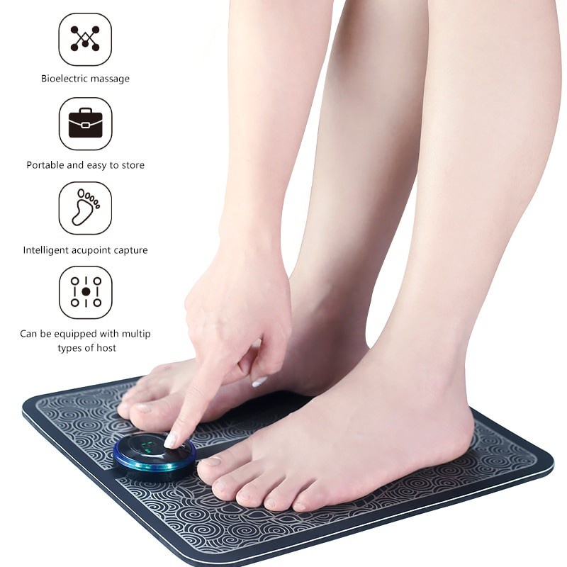 ELDE - Alat Pijat Leher Terapi Mini Pad Mat Electric EMS Massager Recharging / alat pijat kaki therapi kaki EMS