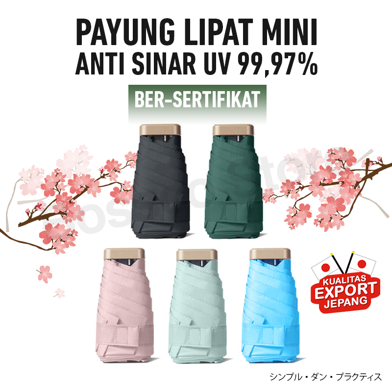 Bossco Payung Lipat Mini Anti UV 99,97% BerSertifikat Premium Payung Lipat kecil payung lucu payung korea payung viral payung kecil payung lipat anak payung viral anti rusak payung lipat premium payung mini cute payung murah diskon payung mini pocket