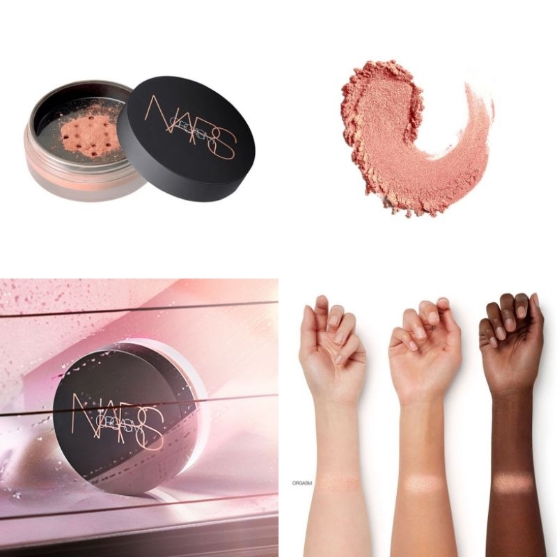 Nars Orgasm Illuminating Loose Powder Highlighter Peach Pink Gold