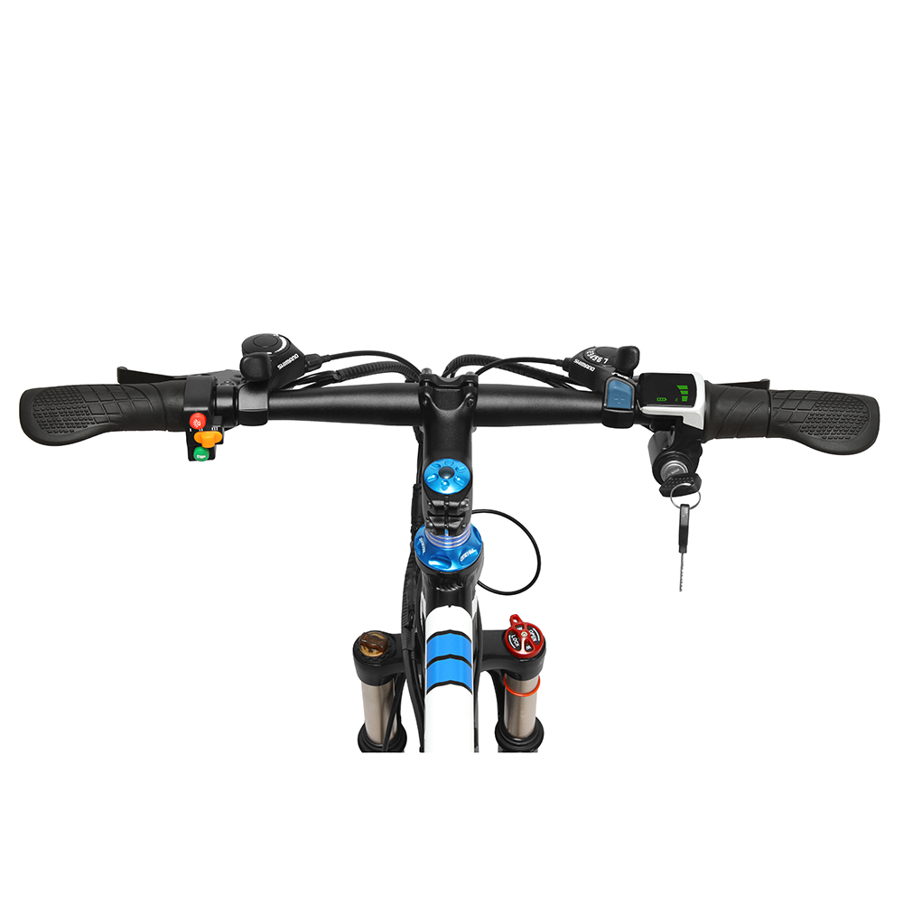 Lankeleisi Sepeda Listrik Gunung MTB 48V 10Ah - MX3.8 - Black/Blue