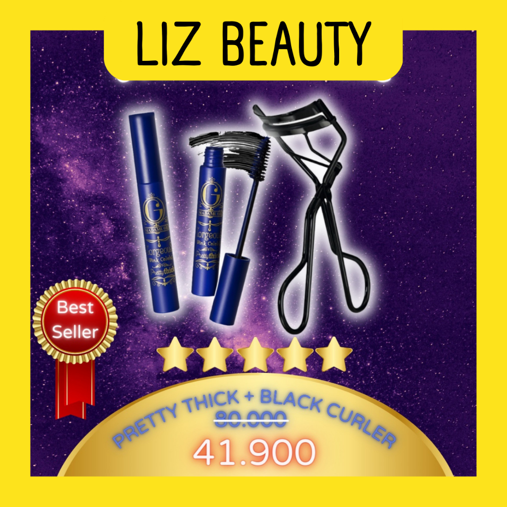 LIZBEAUTY -  [Bundle] Madame Gie Mascara Gorgeous Wink Celebs Pretty Thick X Ultimate Lashes Eyelash Curler Penjepit Bulu Mata