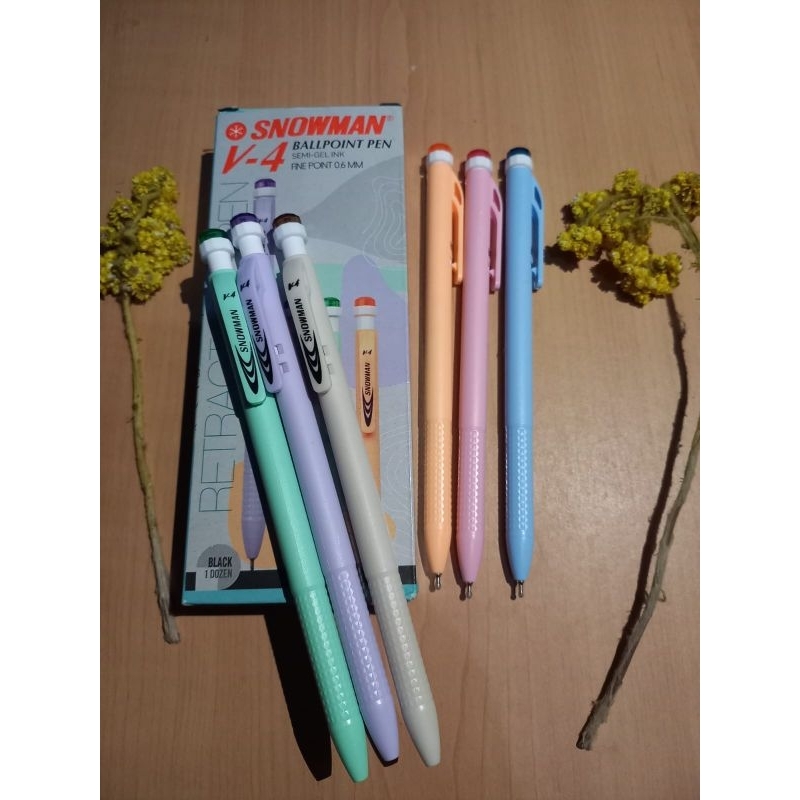 

(SATUAN) BALLPOINT PULPEN SNOWMAN V-4