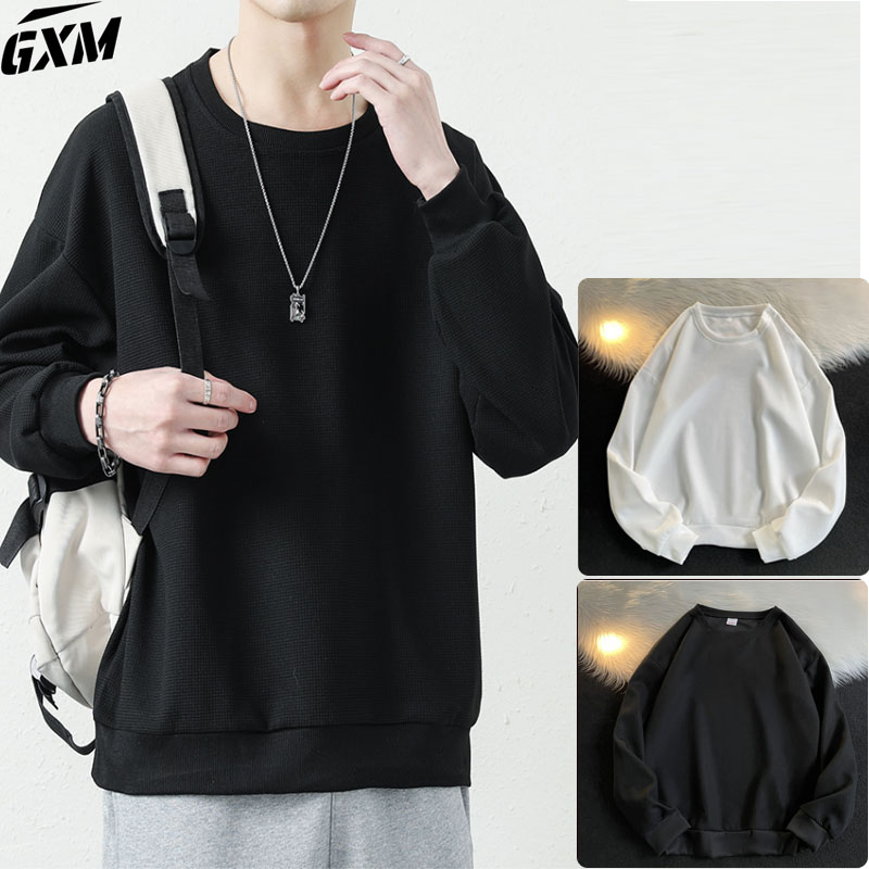 KAOS POLOS DEWASA LENGAN PANJANG ATASAN LENGAN PANJANG KAOS OBLONG UKURAN M-L-XL-XXL-XXXL  KAIN WAFE