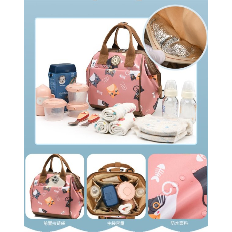 BJ64214 - PINK/KHAKI/BLACK - TAS SLEMPANG PERLENGKAPAN BAYI JINJING RANSEL HANDBAG DIAPER BAG TAS WANITA KADO LAHIRAN FASHION IMPORT MODIS ELEGAN TERMURAH TERLARIS TERBARU BAGSTORE JAKARTA TAS BATAM  ZCJ4214 GT2022