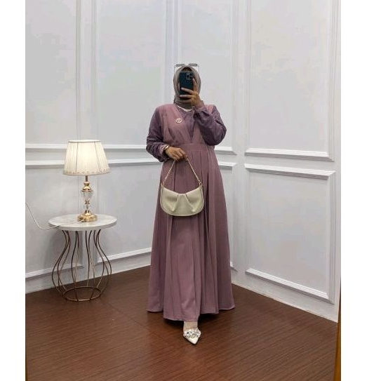 Ilona dress linen mix brokat ootd style modis baju kondangan masa kini