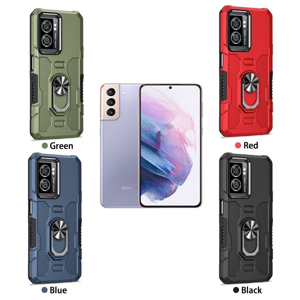 Case Armor SAMSUNG GALAXY S21+ Iring Cincin Magnetic Kesing Hp Protect kamera Premium Hard Case Standing Robot Pelindung Kamera