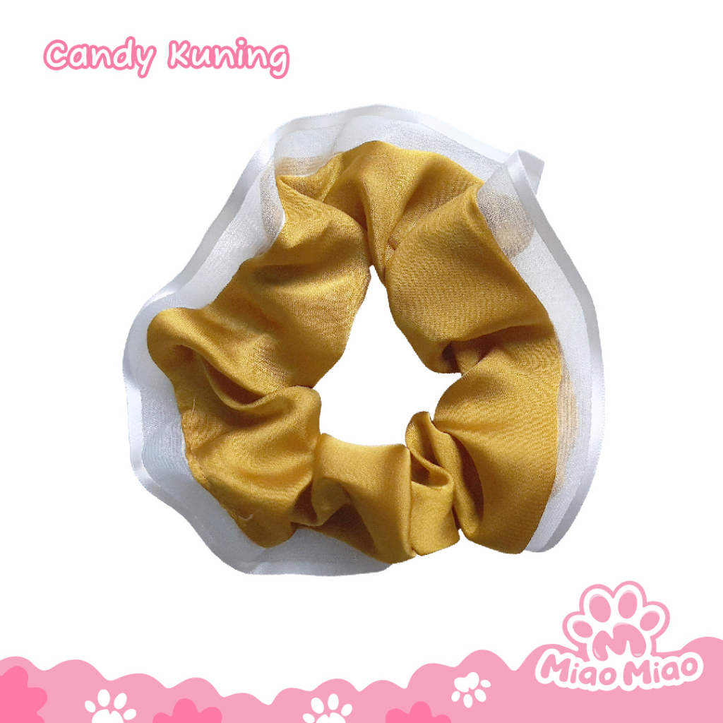 Scrunchie Polos Seri Warna Candy - Kunciran ikat rambut