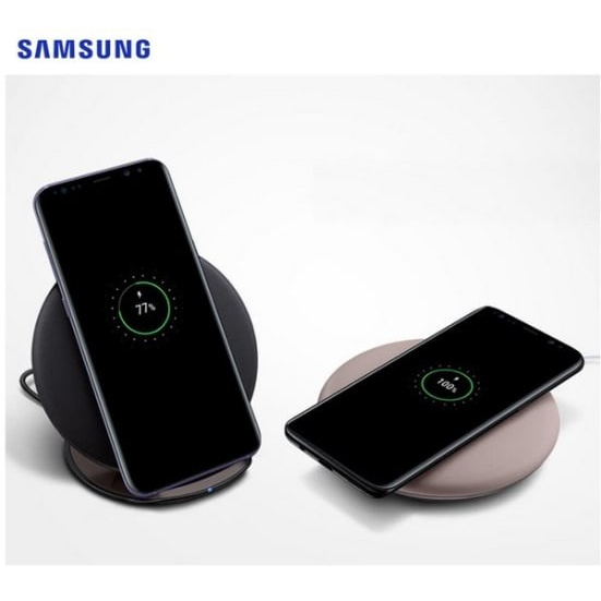 Samsung N5100 Stand Docking Wall Charger Automatic Wireless QI Fast Charging 15W Bantalan Dudukan Pengisi Daya Otomatis Tanpa Kabel For Samsung iPhone Xiaomi